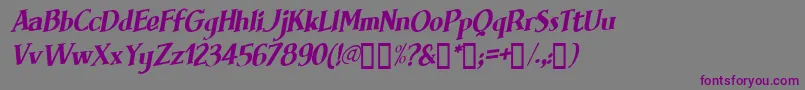 Шрифт Brimfi – фиолетовые шрифты на сером фоне