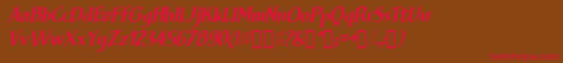 Brimfi Font – Red Fonts on Brown Background