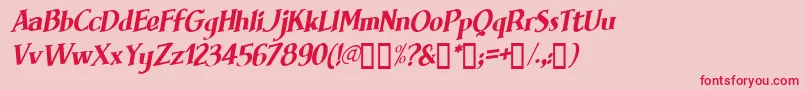 Brimfi-Schriftart – Rote Schriften auf rosa Hintergrund