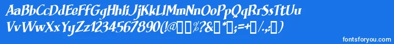 Brimfi Font – White Fonts on Blue Background