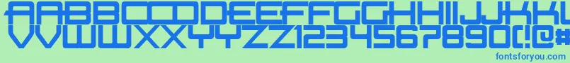 BeastMachinesNormal Font – Blue Fonts on Green Background