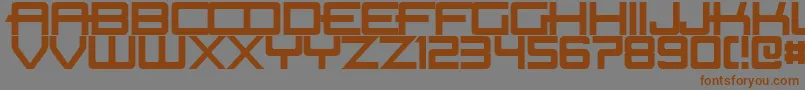 BeastMachinesNormal-Schriftart – Braune Schriften auf grauem Hintergrund