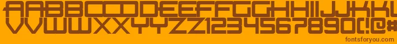 Fonte BeastMachinesNormal – fontes marrons em um fundo laranja