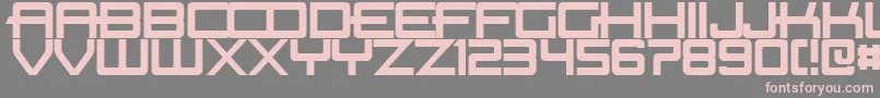 BeastMachinesNormal-Schriftart – Rosa Schriften auf grauem Hintergrund