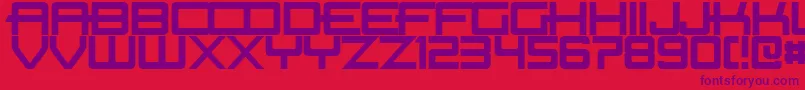 BeastMachinesNormal Font – Purple Fonts on Red Background