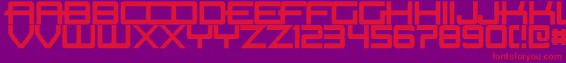 BeastMachinesNormal Font – Red Fonts on Purple Background