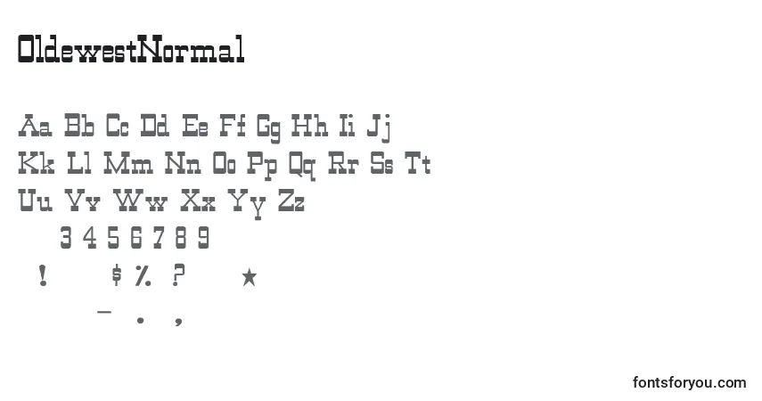 Fuente OldewestNormal - alfabeto, números, caracteres especiales