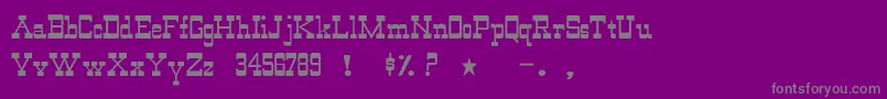 フォントOldewestNormal – 紫の背景に灰色の文字