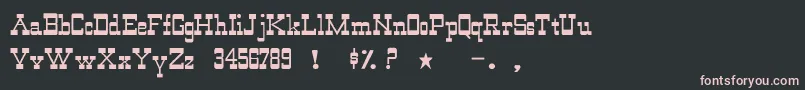 fuente OldewestNormal – Fuentes Rosadas Sobre Fondo Negro