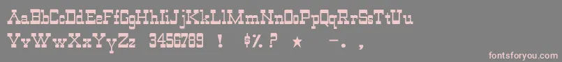 フォントOldewestNormal – 灰色の背景にピンクのフォント