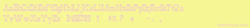 Weitere Informationen zur OldewestNormal-Schriftart OldewestNormal-Schriftart – Rosa Schriften auf gelbem Hintergrund