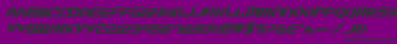 JannisariesBoldItalic Font – Black Fonts on Purple Background