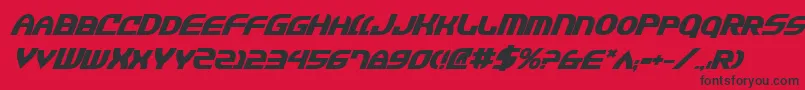 フォントJannisariesBoldItalic – 赤い背景に黒い文字