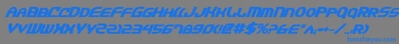 JannisariesBoldItalic Font – Blue Fonts on Gray Background
