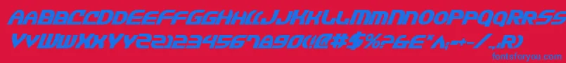 fuente JannisariesBoldItalic – Fuentes Azules Sobre Fondo Rojo