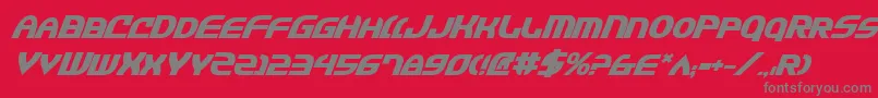JannisariesBoldItalic Font – Gray Fonts on Red Background