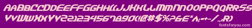 JannisariesBoldItalic Font – Pink Fonts on Purple Background