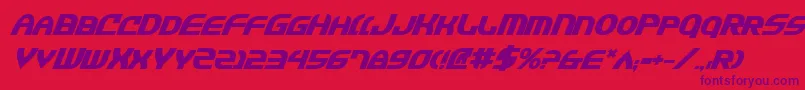 JannisariesBoldItalic Font – Purple Fonts on Red Background