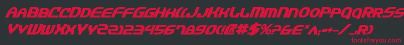 JannisariesBoldItalic Font – Red Fonts on Black Background
