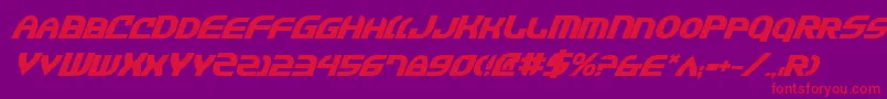 JannisariesBoldItalic Font – Red Fonts on Purple Background