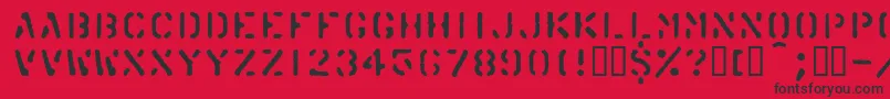 Karton Font – Black Fonts on Red Background