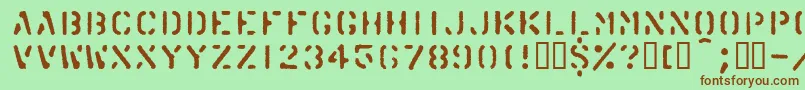 Karton Font – Brown Fonts on Green Background