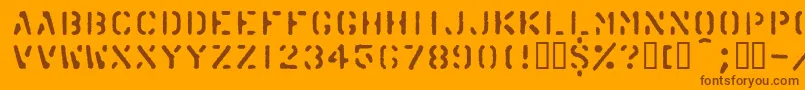 En savoir plus sur la police Karton Police Karton – polices brunes sur fond orange