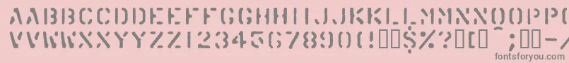 Karton-Schriftart – Graue Schriften auf rosa Hintergrund