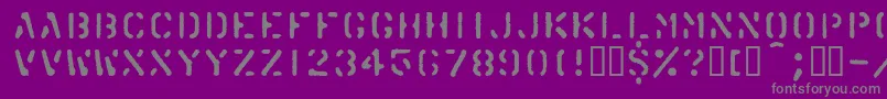 フォントKarton – 紫の背景に灰色の文字