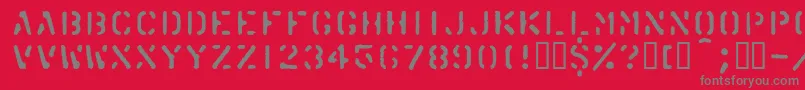 Karton Font – Gray Fonts on Red Background