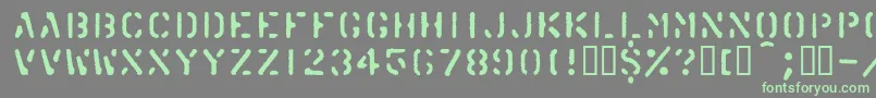 Czcionka Karton – zielone czcionki na szarym tle