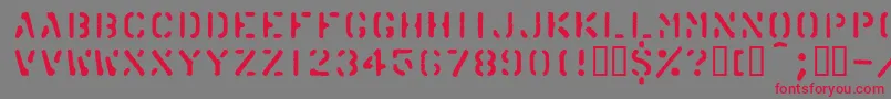 Karton Font – Red Fonts on Gray Background