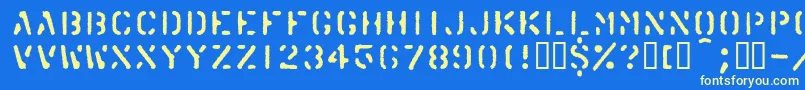 Шрифт Karton – жёлтые шрифты на синем фоне