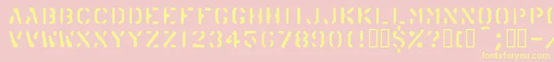 Karton Font – Yellow Fonts on Pink Background