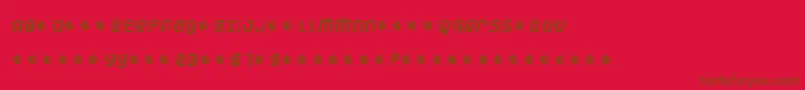DunebugAlternates45mph Font – Brown Fonts on Red Background