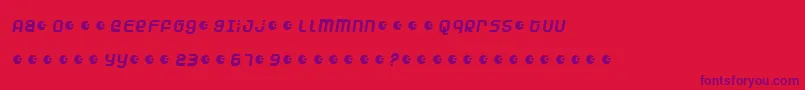 DunebugAlternates45mph Font – Purple Fonts on Red Background