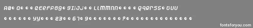 フォントDunebugAlternates45mph – 灰色の背景に白い文字
