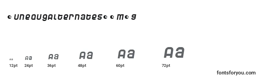 DunebugAlternates45mph Font Sizes