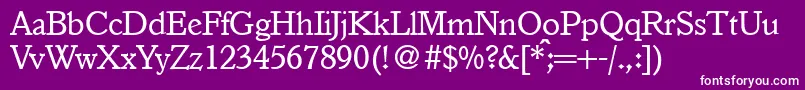 Шрифт IstriaoldstyleRegularDb – белые шрифты на фиолетовом фоне