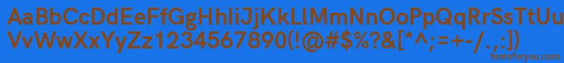 HkgroteskBold Font – Brown Fonts on Blue Background