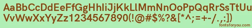 HkgroteskBold Font – Brown Fonts on Green Background