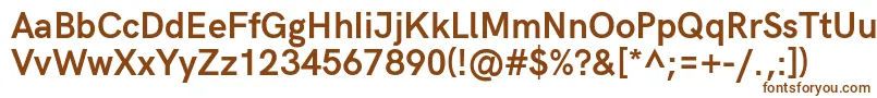 HkgroteskBold-fontti – ruskeat fontit valkoisella taustalla