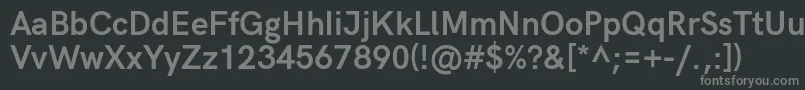 Czcionka HkgroteskBold – szare czcionki na czarnym tle