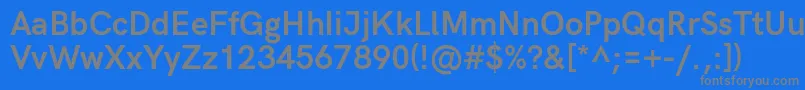 HkgroteskBold-Schriftart – Graue Schriften auf blauem Hintergrund