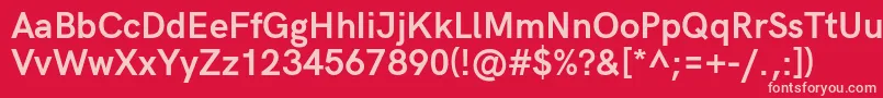 HkgroteskBold Font – Pink Fonts on Red Background