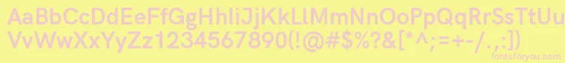 HkgroteskBold Font – Pink Fonts on Yellow Background