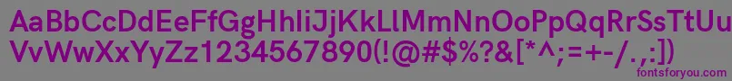 HkgroteskBold-fontti – violetit fontit harmaalla taustalla