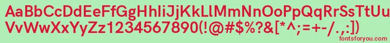 HkgroteskBold Font – Red Fonts on Green Background