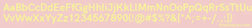 HkgroteskBold Font – Yellow Fonts on Pink Background