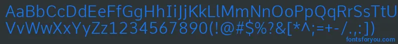 CommeLight Font – Blue Fonts on Black Background